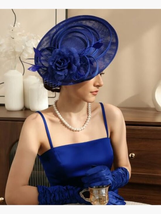 Vintage Elegant Fascinator Hat for Derby Wedding Party main image 6